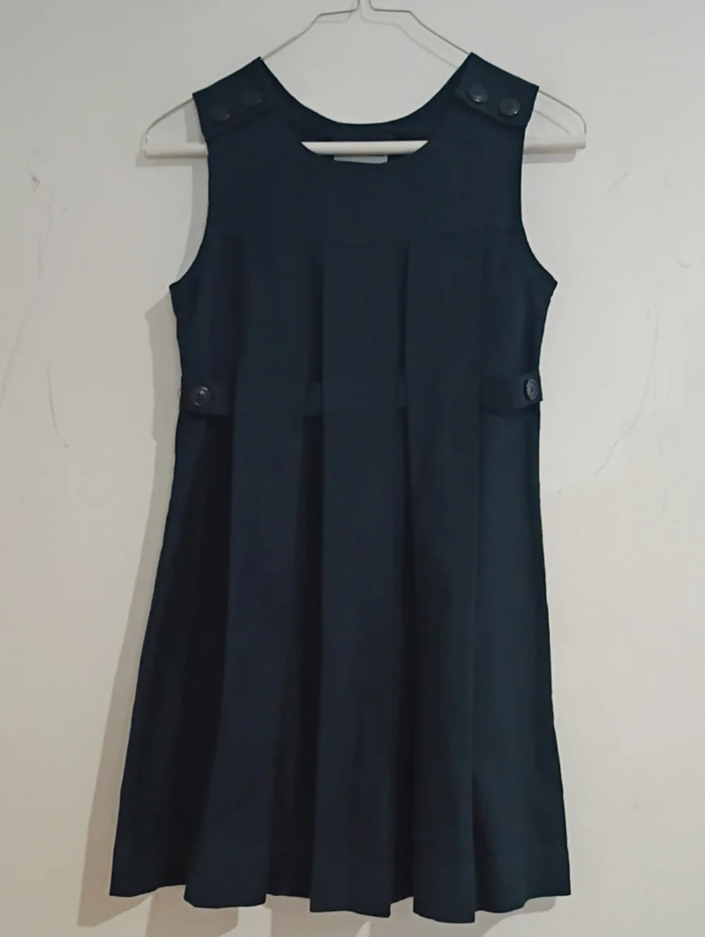 Lands' End Navy Blue Pleated School Dress